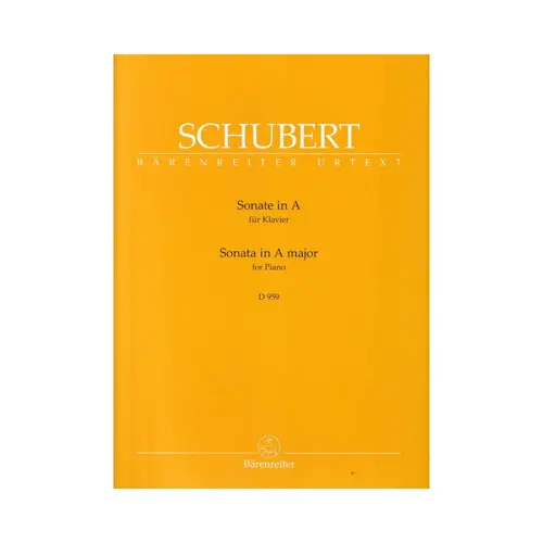 Sonate In A Fur Klavier - D 959 - Urtext