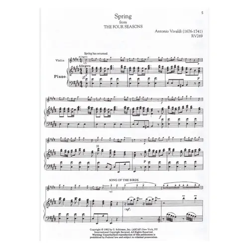 The Four Seasons - Complete (Violin)