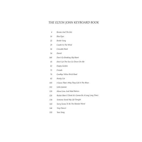The Elton John Keyboard Book