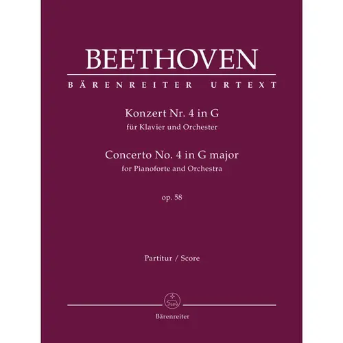 Concerto n.4 in G major Op. 58 for pianoforte and Ochestra - Urtext - piano reduction
