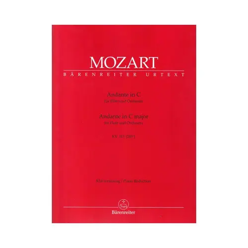 Andante In C Major For Flute And Orchestra - Kv 315 - Piano Reduction