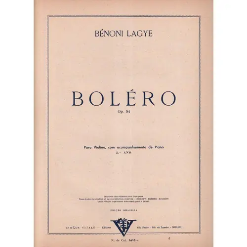 Bolero - Op.94 - Exemplar Antigo