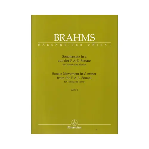 Sonata Movement From The F.A.E. Sonata For Violin And Piano C Minor Woo 2