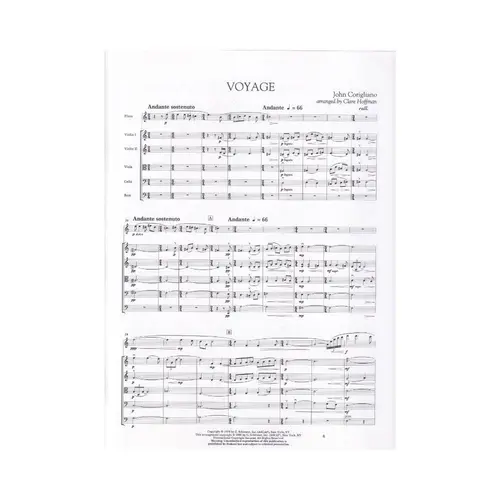 Voyage For Flute And String Quintet (Score And Parts)