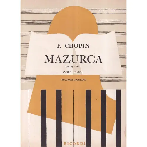 Mazurca - Op.33 N.1 para piano - Rev. Brugnoli - Montani - Exemplar Antigo