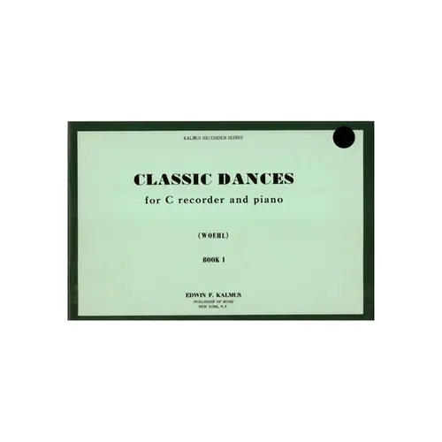 Classical Dances For C Recorder And Piano - Vol.1