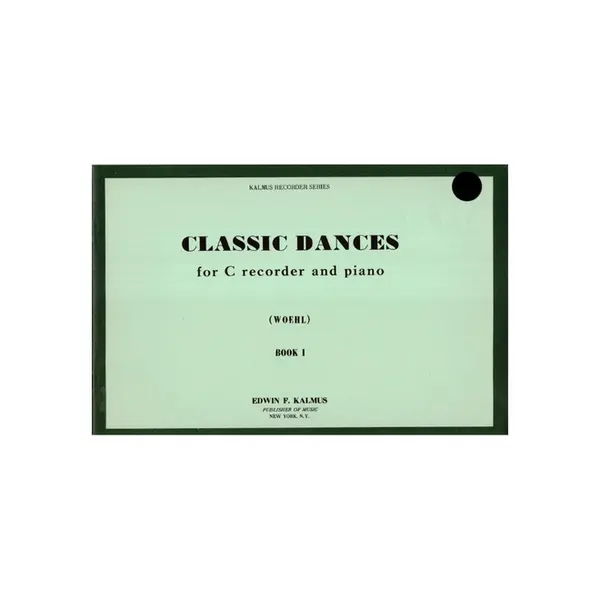 Classical Dances For C Recorder And Piano - Vol.1