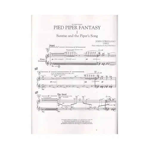 Pied Piper Fantasy - Flute And Orchestra (Piano Reduction)