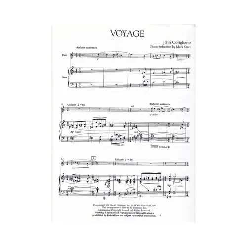 Voyage For Flute And String Orchestra (Piano Reduciton)