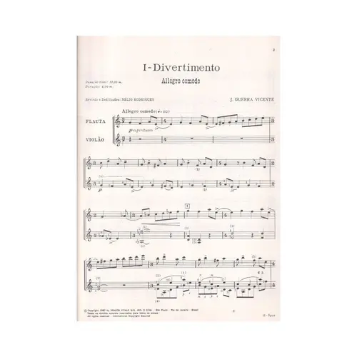 Divertimento (Allegro Comodo, Cantiga, Choro)