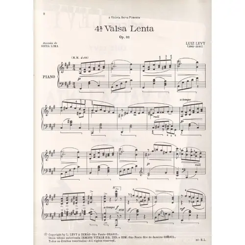 4.A Valsa Lenta Para Piano - Op.32