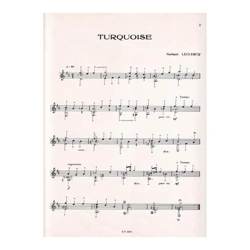 Six Couleurs Pour Guitare
