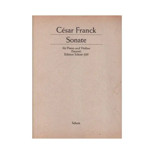Sonate Fur Piano Und Violine