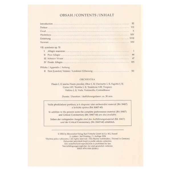 Symphony No. 7 D Minor Op. 70 - Study score