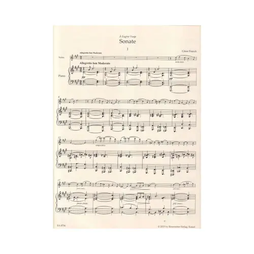 Sonate Arrangee Pour Piano Et Flute
