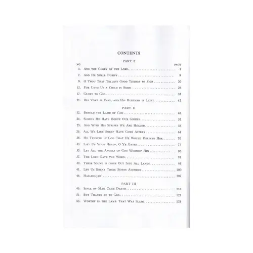 The Messiah  - An Oratorio - Chorus Score