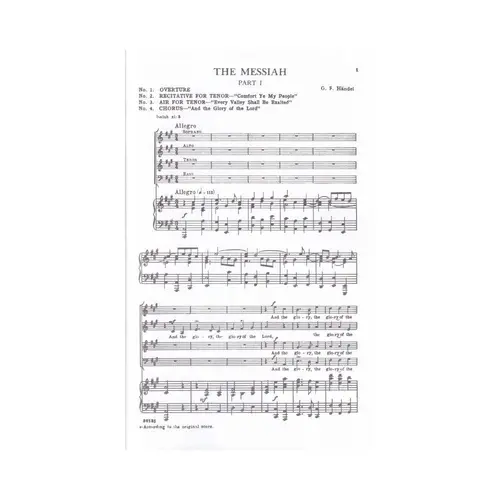The Messiah  - An Oratorio - Chorus Score