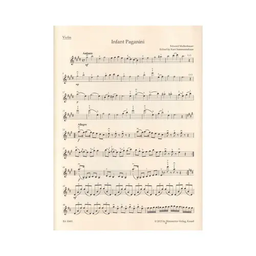 The Infant Paganini For Violin And Piano