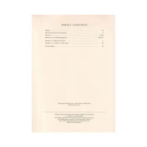 Sonatas In F Minor And E-Flat Major For Clarinet And Piano Op.120