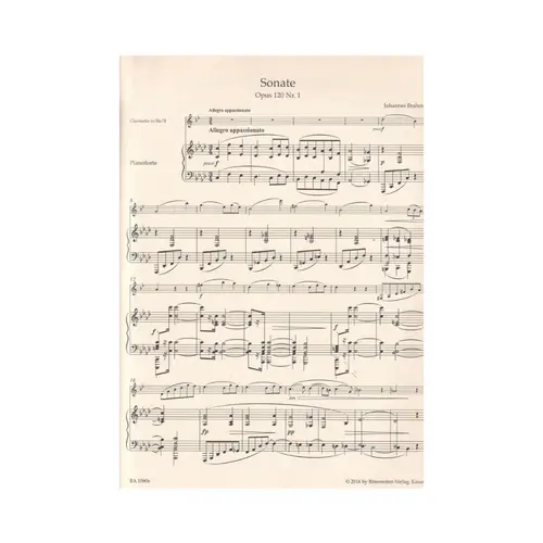 Sonatas In F Minor And E-Flat Major For Clarinet And Piano Op.120