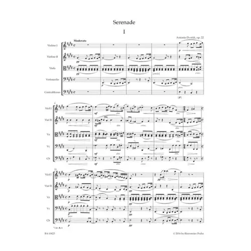 Serenade For String Orchestra E Major Op. 22 - Score