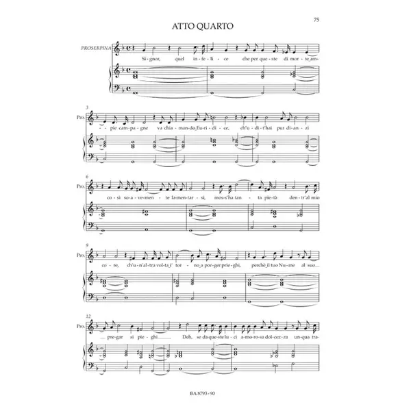 L' Orfeo - Vocal Score