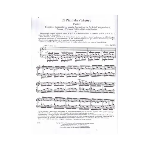 Hanon El Pianista Virtuoso En Sesenta Ejercicios