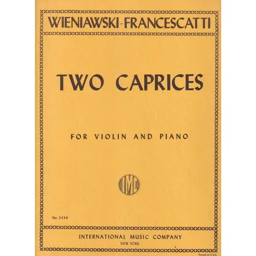 Two Caprices For Violin