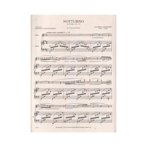 Notturno In G Major - Op. 133 For Flute And Piano