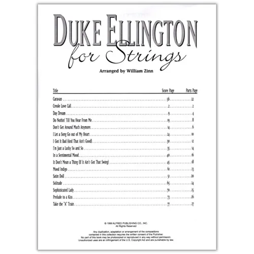 Duke Ellington For Strings - Viola
