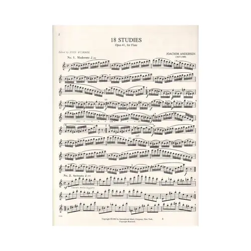 18 Studies For Flute - Op.41