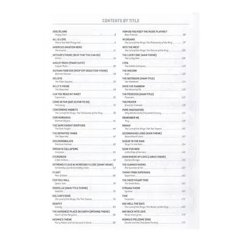 Alfred's Top 50 Songs From  The Warner Bros. Film Collection Easy Piano