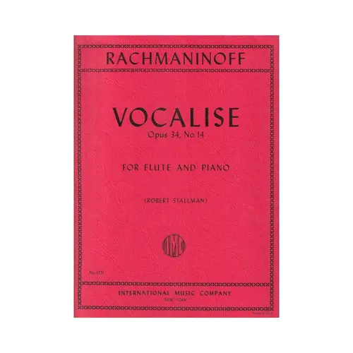 Vocalise For Flute And Piano - Op.34 N.14