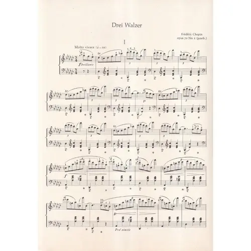 Drei Walzer - Op.70 N.1, 2, 3 para piano