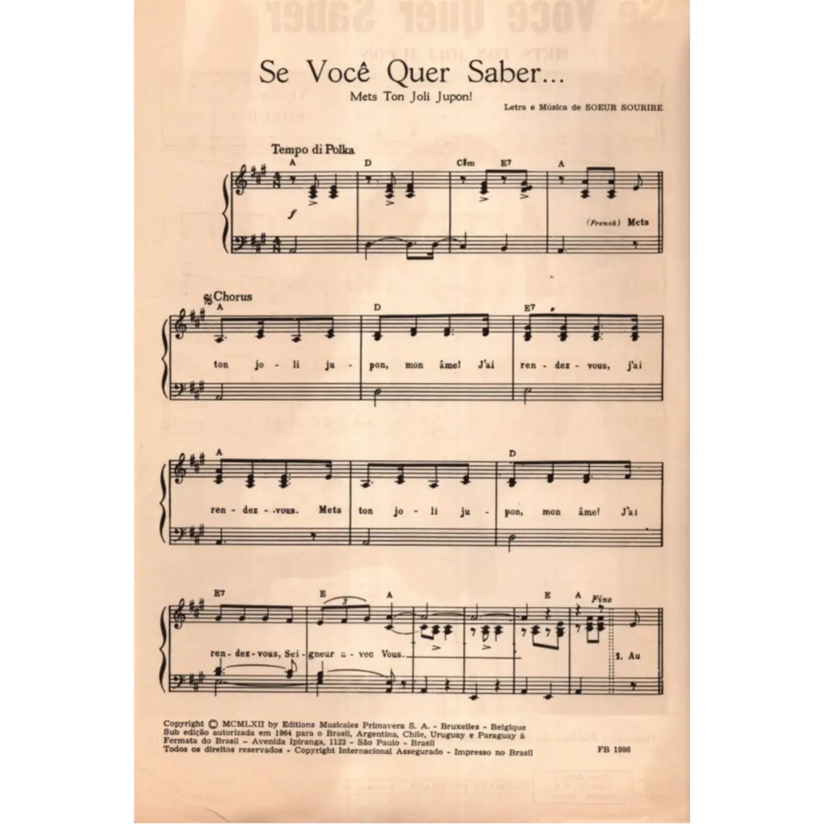 Se Você Quer Saber - Mets Ton Joli Jupon