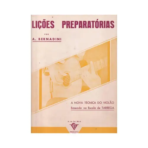 Licoes Preparatorias. A nova tecnica do violão