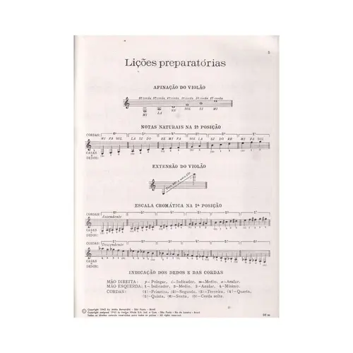 Licoes Preparatorias. A nova tecnica do violão