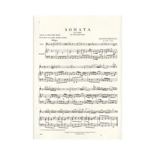 Sonata In G Maj.