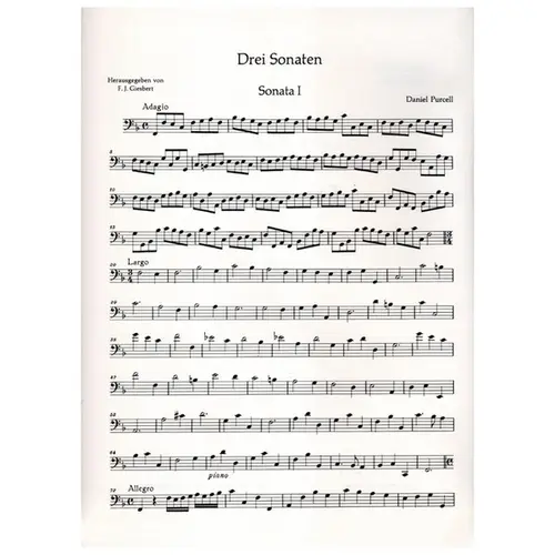 Drei Sonaten Fur Altblockflote und basso Continuo