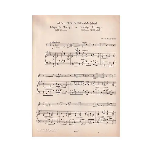 Altdeutsches Schafer-Madrigal