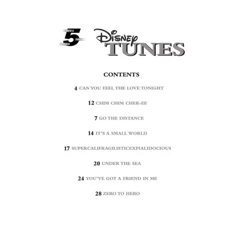 Disney Tunes-5 Five Finger