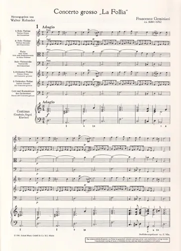 Concerto Grosso La Follia  - Score