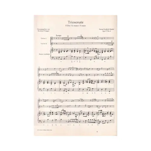 Triosonate F Dur - Op.5 N.6 - Ant 053