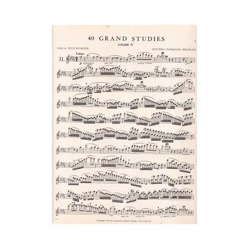 40 Grand Studies For Flute - Vol.4 - Mexemplar Antigo