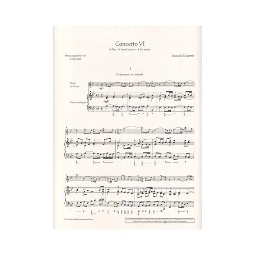Concerto Vi B Dur Fur Oboe (Violin) And Basso Continuo