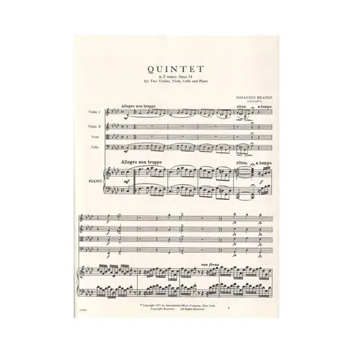 Quintet In F Minor - Op.34