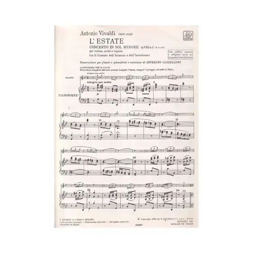 Concerto In Sol Min. - Op.8 - F.1 N.23
