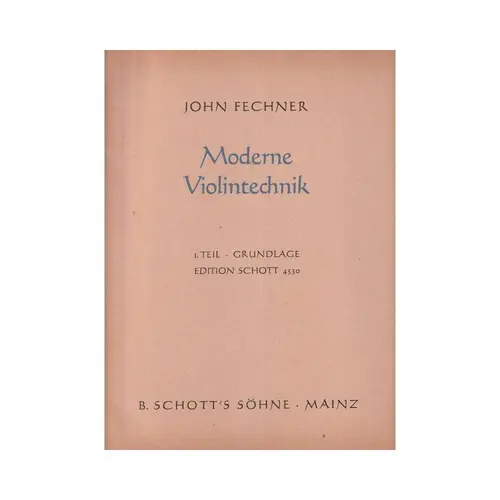 Moderne Violintechnik - Vol.1  (Edição Antiga)