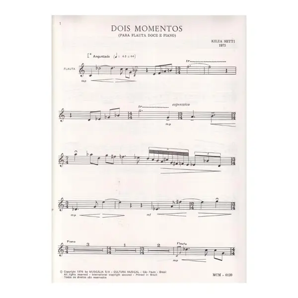 Dois Momentos para Flauta Doce E Piano