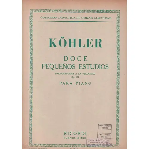Doce Pequenos Estudios - Op.157  (Edição Antiga)